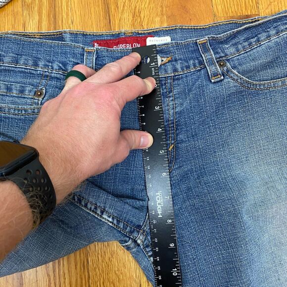 Levi's Jeans Women's 30x31 Blue Medium Wash USA VTG 518 Superlow Boot cut - Picture 14 of 16